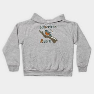 Funky American Robin Kids Hoodie